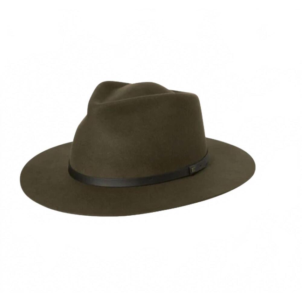 NEW KOORINGAL unisex goodwin wide brim fedora hat in olive